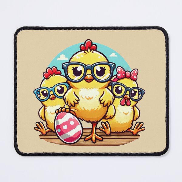 Item preview, Cute Easter Chickens Wearing Glasses designed and sold by Myra365Art.