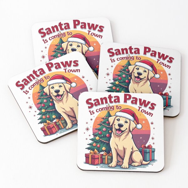 Item preview, santa paws is coming to town, labrador christmas , labrador retriever christmas designed and sold by venavar.