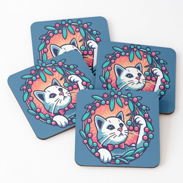 Item preview, Purr-ty Under the Mistletoe designed and sold by HappyLifeStore6.