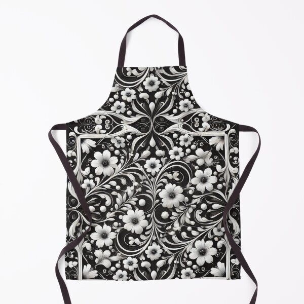 Item preview, Floral Monochrome Elegance White & Black designed and sold by Meta2Physical.