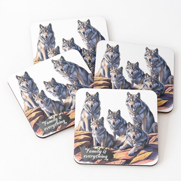 Item preview, Family of Wolves Wolf Pack Unity Stronger Together The Wolf Family designed and sold by TolgaSal.