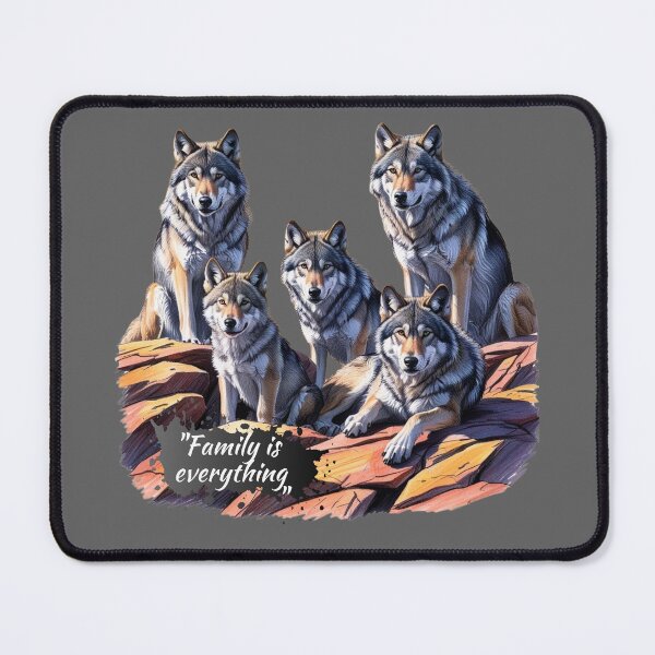 Item preview, Family of Wolves Wolf Pack Unity Stronger Together The Wolf Family designed and sold by TolgaSal.