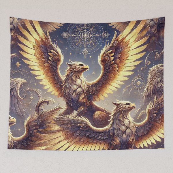 Item preview, Golden Griffins of Myth: Majestic Celestial Guardians designed and sold by TeslaSt0re.