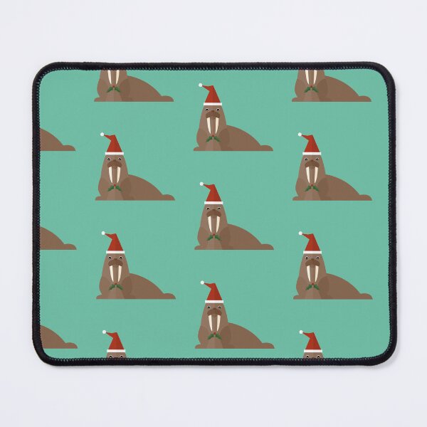 Item preview, Christmas walruses on blue designed and sold by reneesillus.