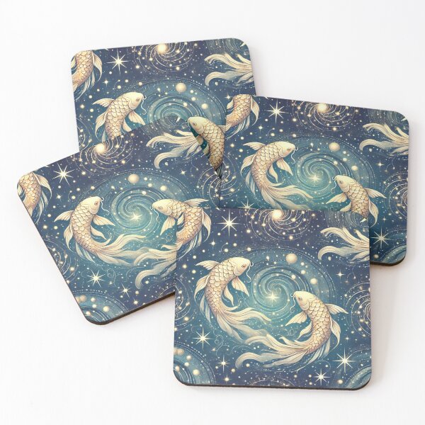 Item preview, Celestial Koi Fish: Cosmic Elegance in a Starry Galaxy designed and sold by TeslaSt0re.