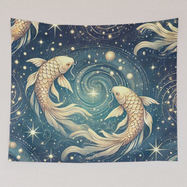 Item preview, Celestial Koi Fish: Cosmic Elegance in a Starry Galaxy designed and sold by TeslaSt0re.