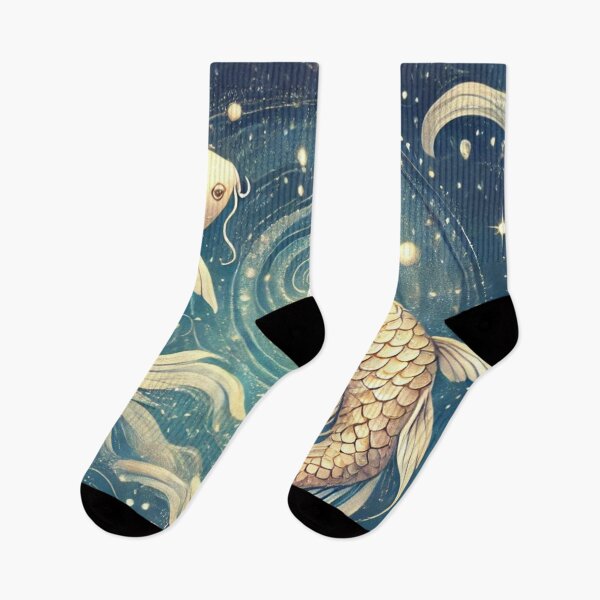 Item preview, Celestial Koi Fish: Cosmic Elegance in a Starry Galaxy designed and sold by TeslaSt0re.