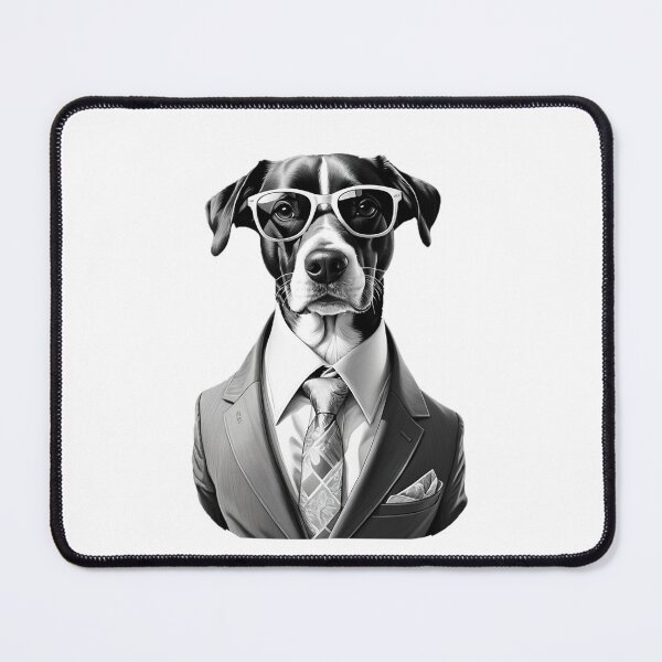 Item preview, Minimalist Dog Wearing Suit and Glasses designed and sold by Bunmigraphics .