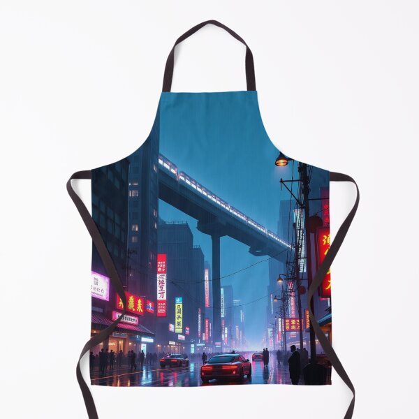 Item preview, Futuristic cyberpunk neon city designed and sold by mikaws.