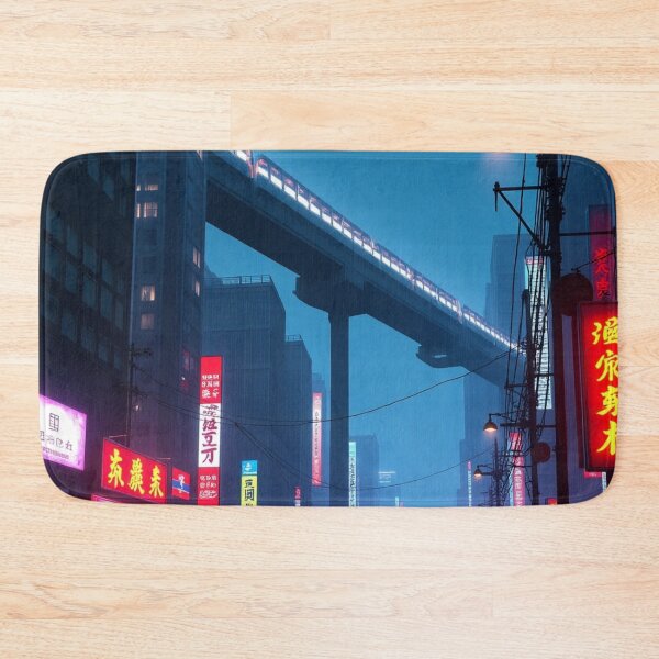 Item preview, Futuristic cyberpunk neon city designed and sold by mikaws.