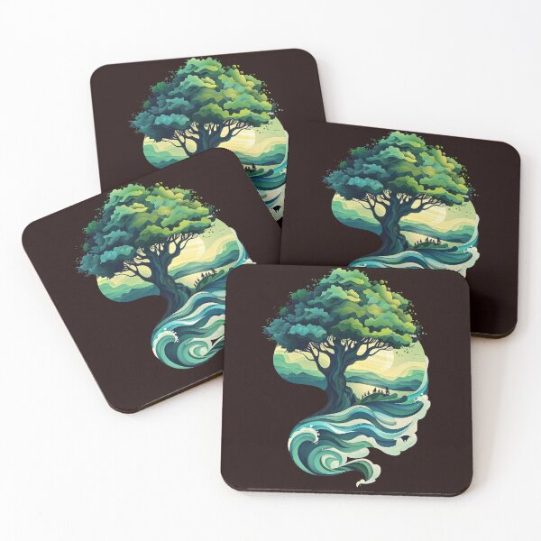 Item preview, Tree Of Life - Tree of Elements - Yin Yang Nature Art - Elements in Harmony designed and sold by EmiBarDesign.