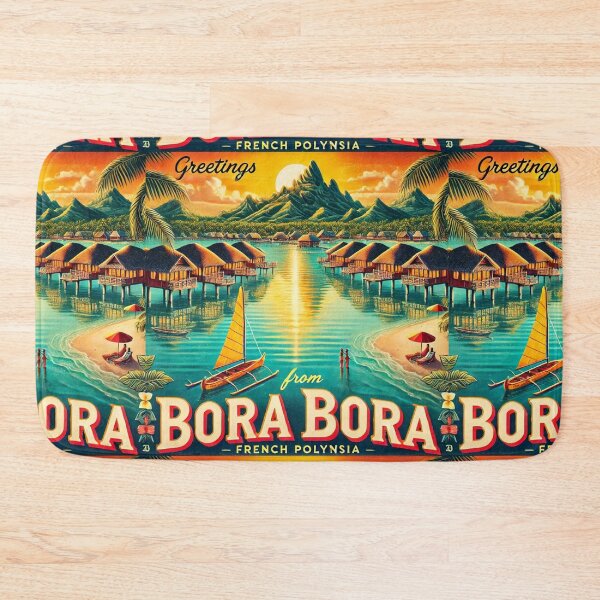 Item preview, Greetings from Bora Bora – Vintage Paradise of French Polynesia designed and sold by Meta2Physical.