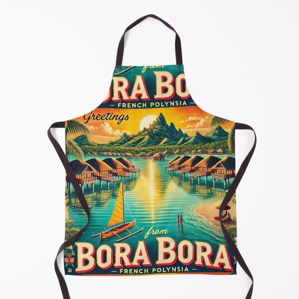 Item preview, Greetings from Bora Bora – Vintage Paradise of French Polynesia designed and sold by Meta2Physical.