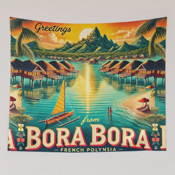 Item preview, Greetings from Bora Bora – Vintage Paradise of French Polynesia designed and sold by Meta2Physical.