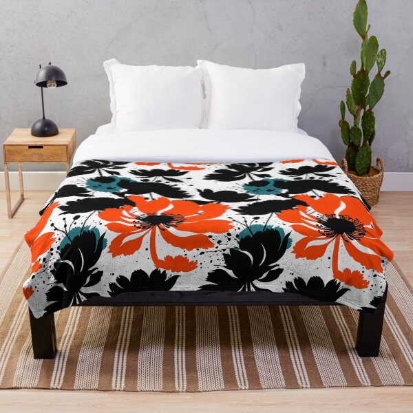 Item preview, modern poppy flower pattern designed and sold by s-flo-art.