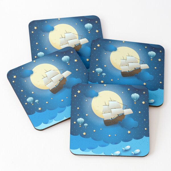 Item preview, Night of Dreams, seascape and ghost ship designed and sold by LuisaVenturoli.