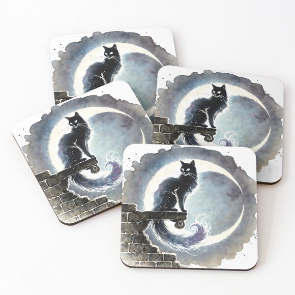 Item preview, Black Cat Night designed and sold by RubisLeaf.
