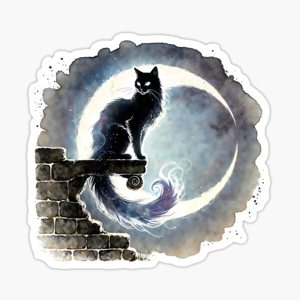 Item preview, Black Cat Night designed and sold by RubisLeaf.