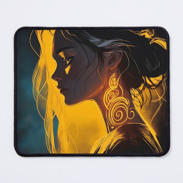 Item preview, Mythical Sorceress with Glowing Tattoos designed and sold by ByteyCreatives.