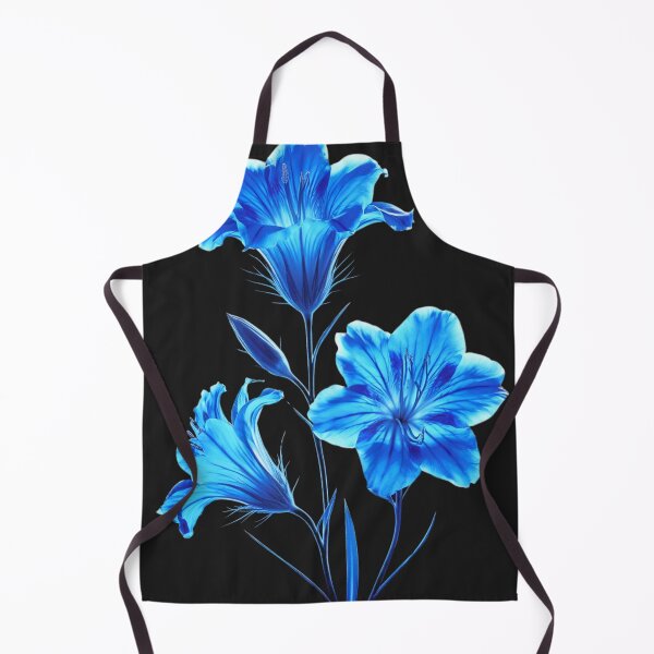 Item preview, A digitally enhanced image of two vibrant blue flowers designed and sold by aipaint.