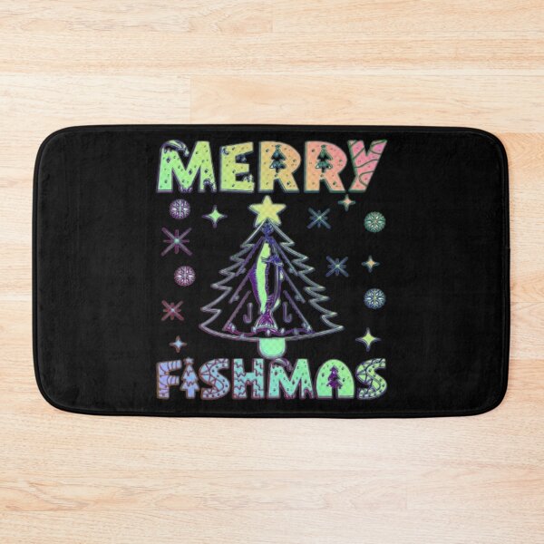 Item preview, Merry Fishmas Christmas Tree Fishing Funny designed and sold by creativerooney.