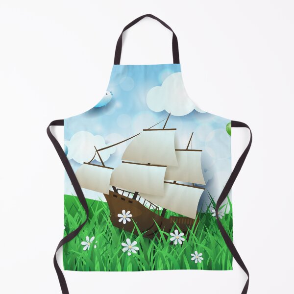 Item preview, Daydreaming, ghost ship in a meadow designed and sold by LuisaVenturoli.