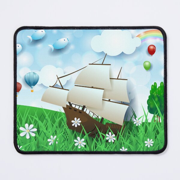 Item preview, Daydreaming, ghost ship in a meadow designed and sold by LuisaVenturoli.