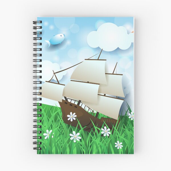 Item preview, Daydreaming, ghost ship in a meadow designed and sold by LuisaVenturoli.