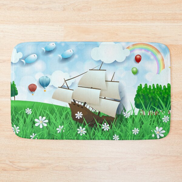 Item preview, Daydreaming, ghost ship in a meadow designed and sold by LuisaVenturoli.