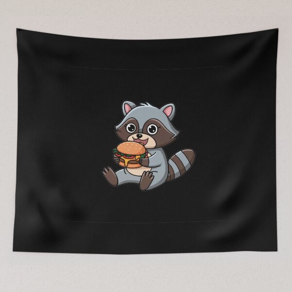 Item preview, Adorable Raccoon And Tasty Cheeseburger designed and sold by Anniebuh.