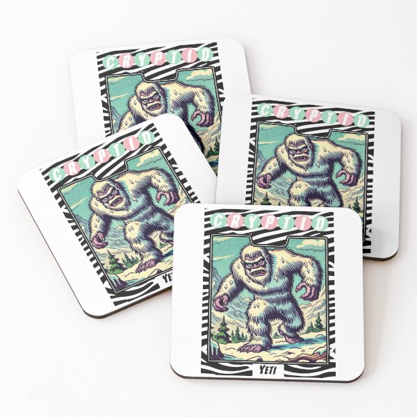 Item preview, Diseño de tarjeta coleccionable con rayas de cebra de Yeti Cryptids designed and sold by Phishfewd.