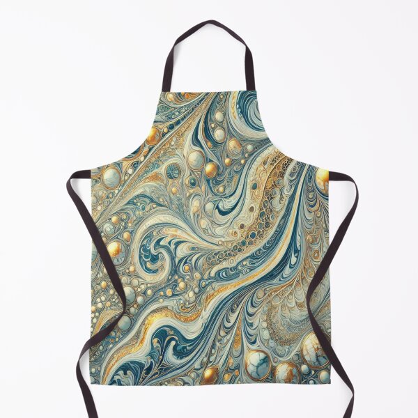 Artikelvorschau, Von KI erzeugter blauer, goldener und weißer Marmor entworfen und verkauft von AI-this-is-AI.