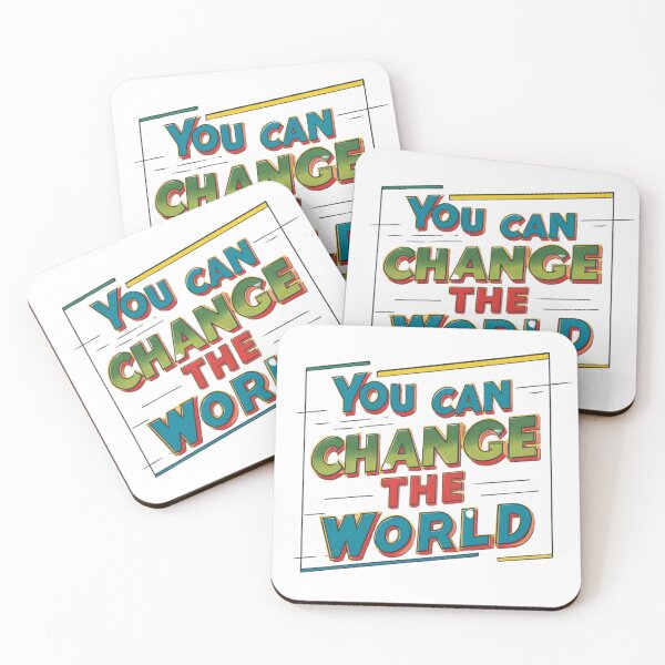 Item preview, You Can Change the World Motivational Typography Empowering Message Positive Affirmation designed and sold by TolgaSal.