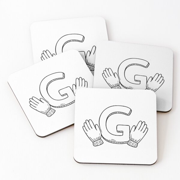 Item preview, An illustration of letter G beside gloves designed and sold by rasagamastore.