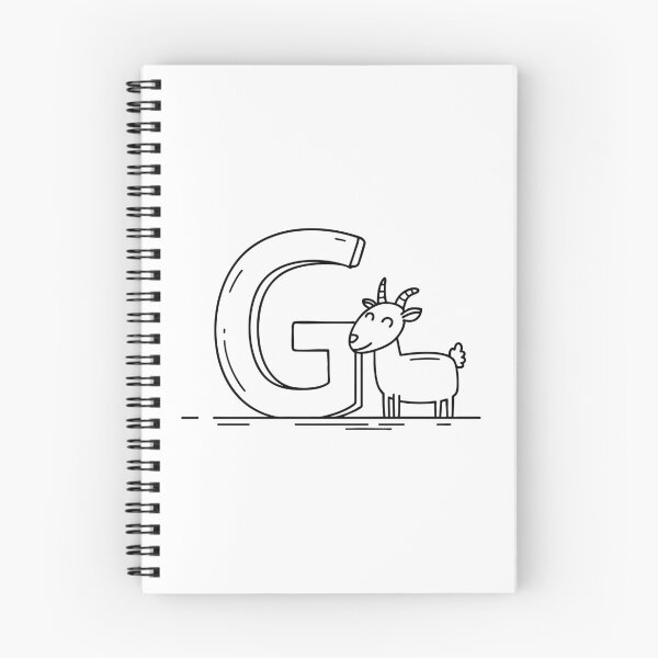 Item preview, An illustration of letter G beside a goat designed and sold by rasagamastore.