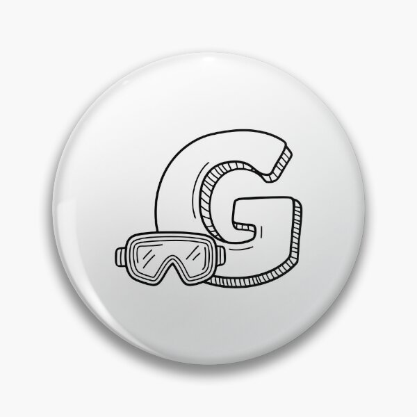 Item preview, An illustration of letter G beside goggles designed and sold by rasagamastore.
