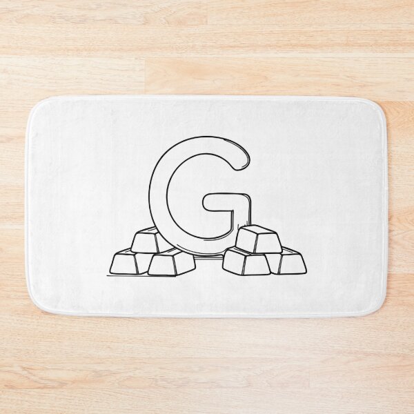 Item preview, An illustration of letter G beside a gold bar designed and sold by rasagamastore.