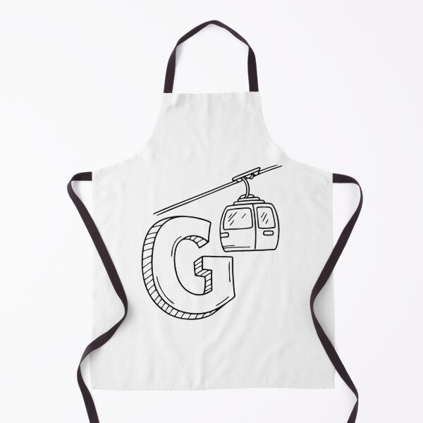 Item preview, An illustration of letter G beside a gondola lift designed and sold by rasagamastore.