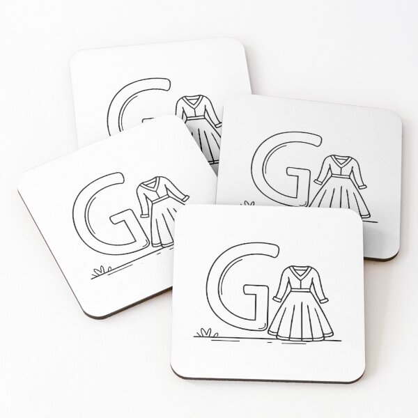 Item preview, An illustration of letter G beside a gown designed and sold by rasagamastore.