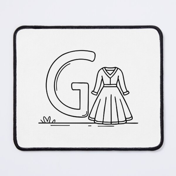 Item preview, An illustration of letter G beside a gown designed and sold by rasagamastore.
