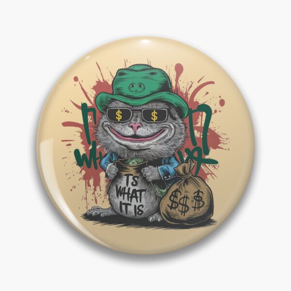 Artikelvorschau, Reiche Wildkatze, gekleidet im Stil von Pepe dem Frosch entworfen und verkauft von 123ks.