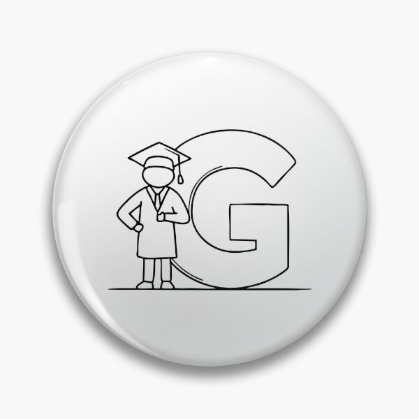 Item preview, An illustration of letter G beside a graduation designed and sold by rasagamastore.