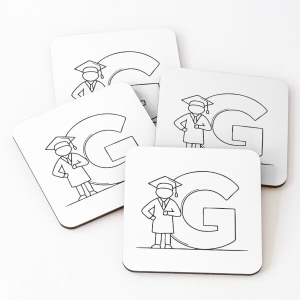 Item preview, An illustration of letter G beside a graduation designed and sold by rasagamastore.
