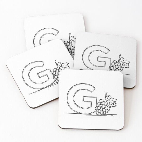 Item preview, An illustration of letter G beside a grape designed and sold by rasagamastore.