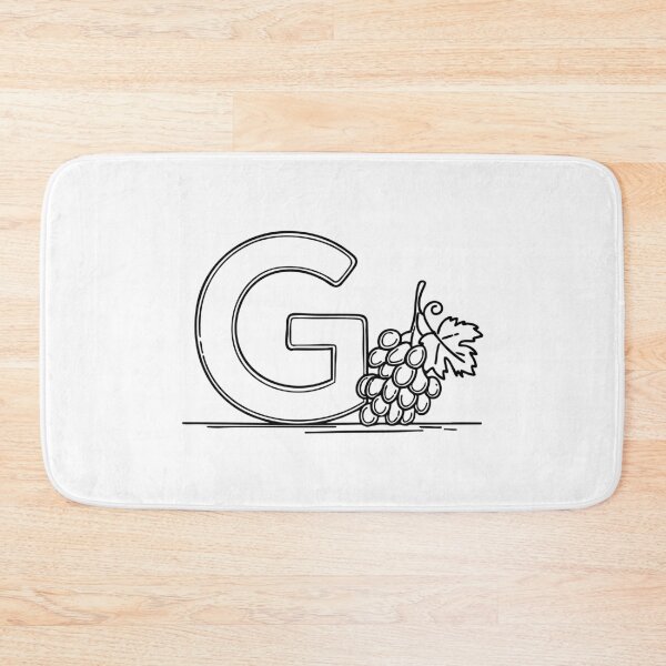 Item preview, An illustration of letter G beside a grape designed and sold by rasagamastore.