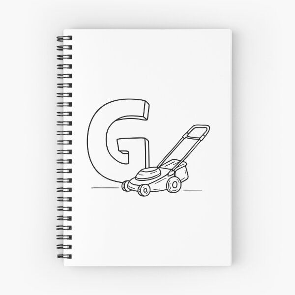 Item preview, An illustration of letter G beside a grass cutter designed and sold by rasagamastore.