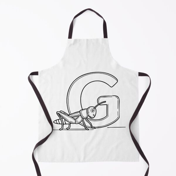 Item preview, An illustration of letter G beside a grasshopper designed and sold by rasagamastore.