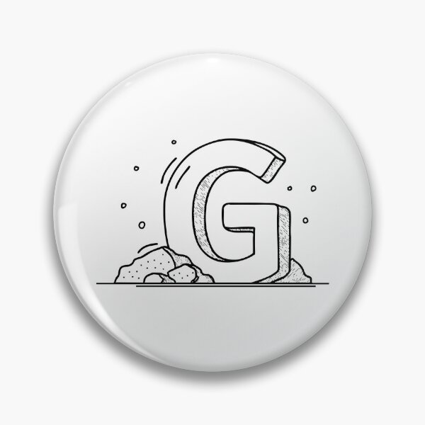 Item preview, An illustration of letter G beside gravel designed and sold by rasagamastore.