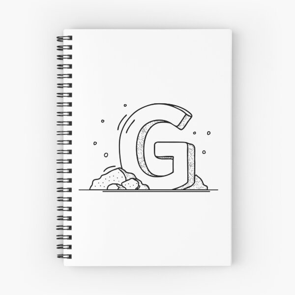 Item preview, An illustration of letter G beside gravel designed and sold by rasagamastore.