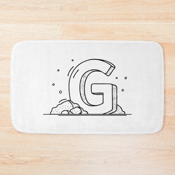 Item preview, An illustration of letter G beside gravel designed and sold by rasagamastore.